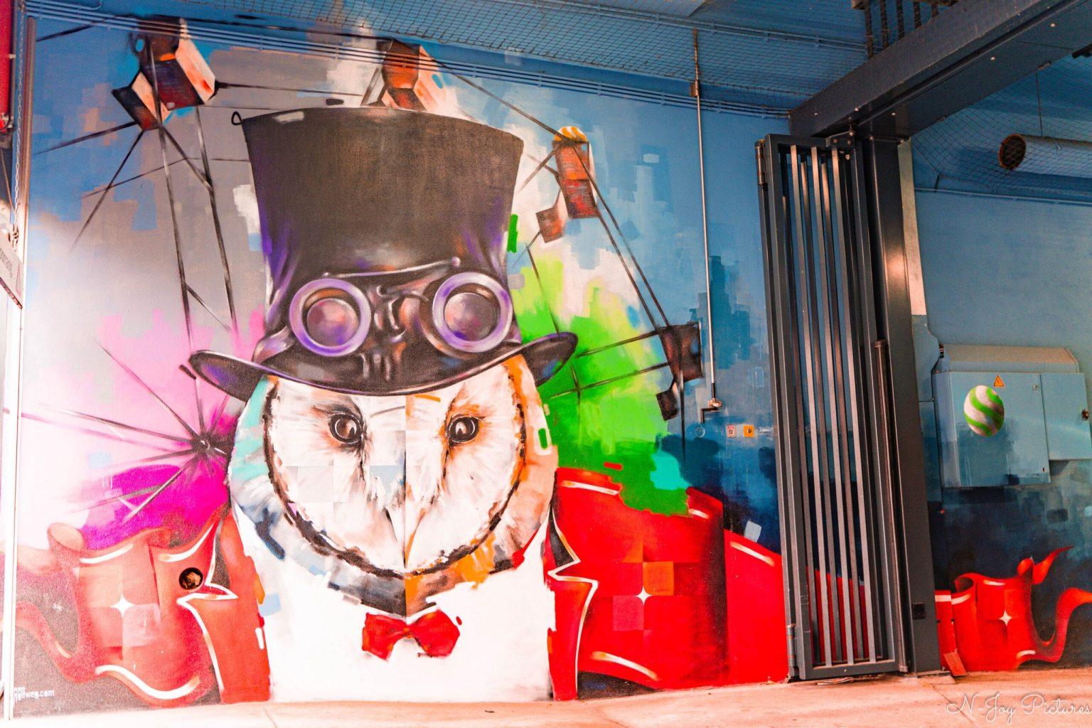 Street art fotografie Groningen: De Parkeergarage Circus' verborgen kunstwerken! Ontdek de creativiteit en energie. Boek nu uw fotoshoot!