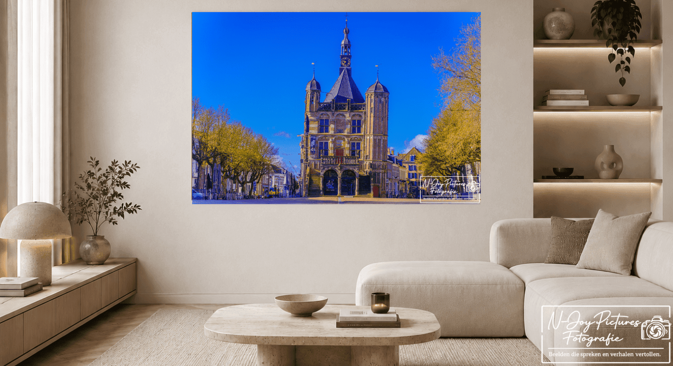 Hanzestad Deventer 8 Hanzestad wanddecoratie in woonkamer