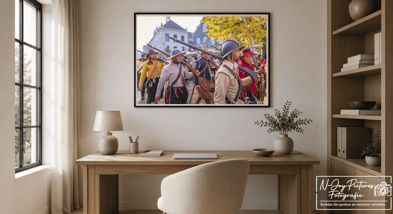 N-Joy Pictures wanddecoratie Slag om Grolle in studiekamer